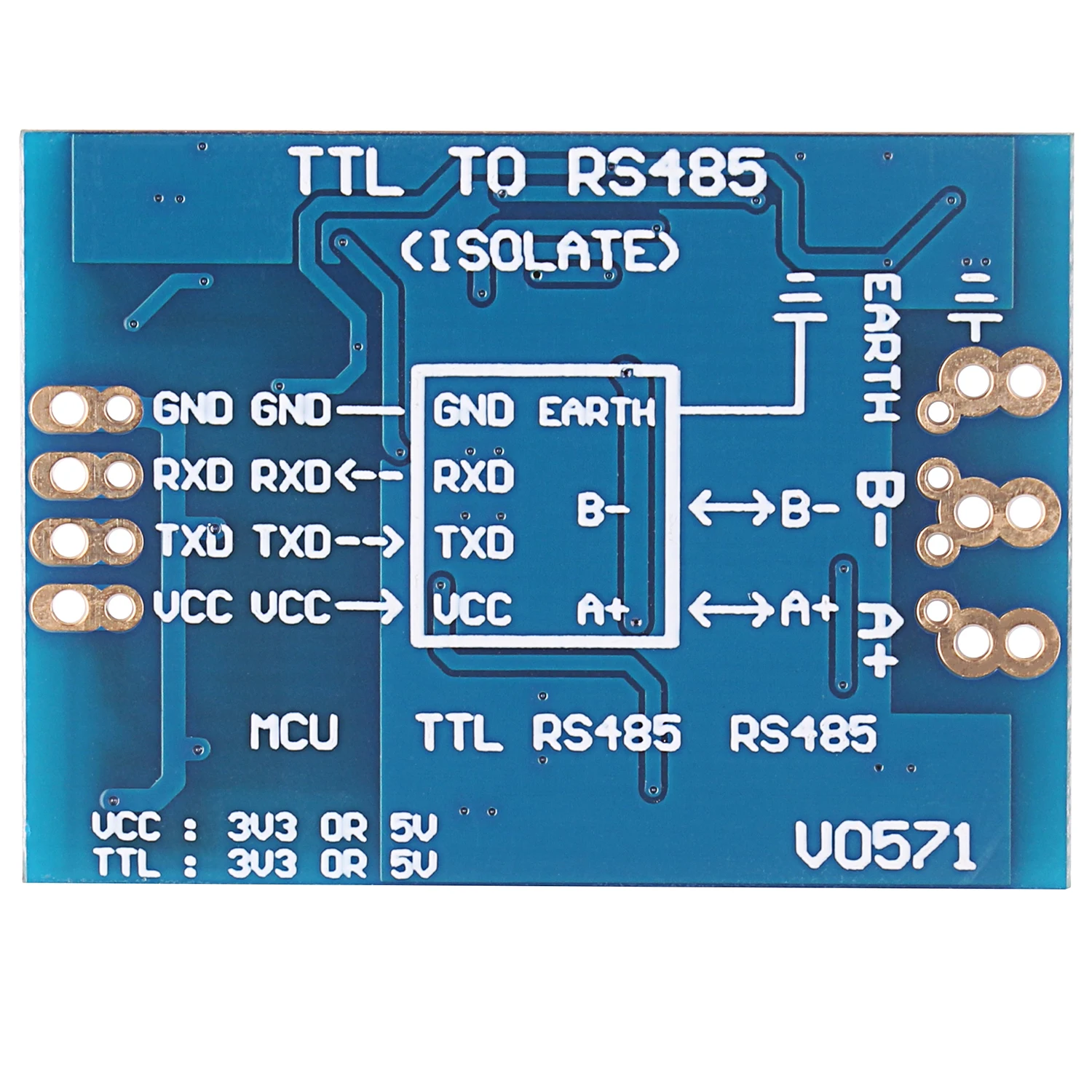 TTL UART to RS485 Isolator Board Serial Converter Adapter Dongle Communication Upgrade Module