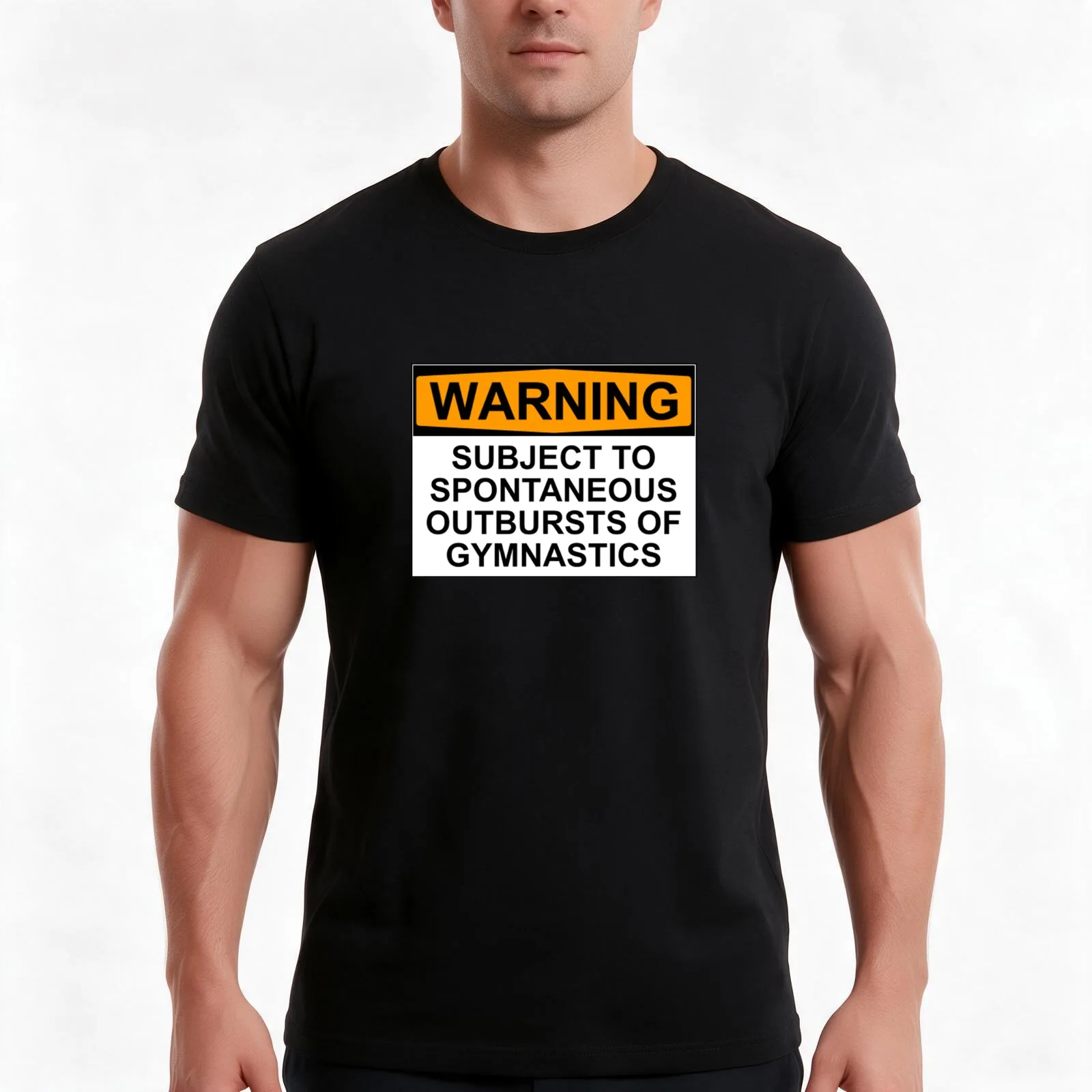 WARNING: SUBJECT TO SPONTANEOUS OUTBURSTS OF GYMNASTICS T-Shirt Summer Casual Cotton Tee Oversized Streetwear Tops