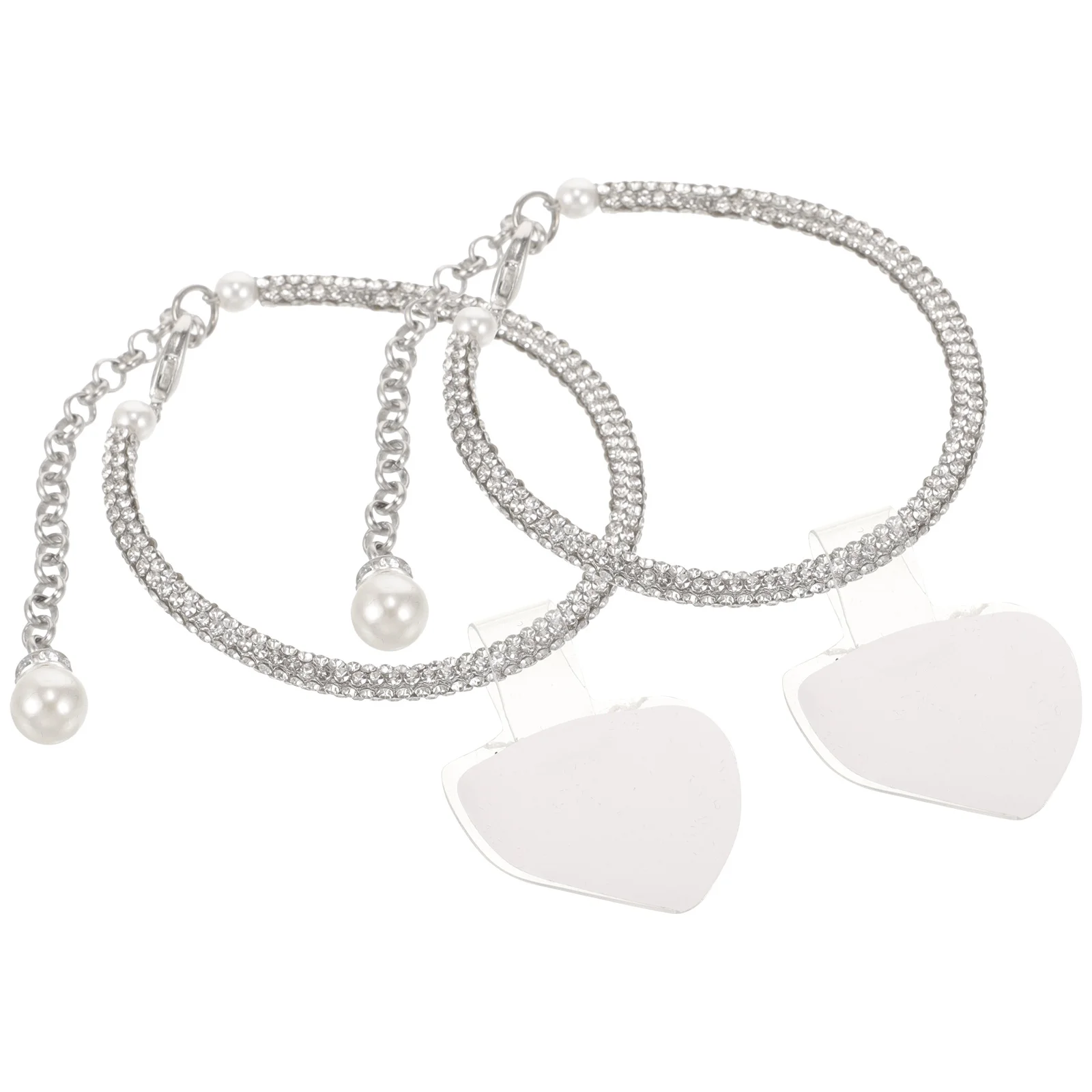 

1 Pair Rhinestone Heel Chain Shoe Straps Replacement Ankle Strap For High Heels Detachable Buckle Strap Shoes Wear Resistant