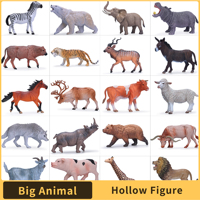 Zoo World Farm Animal Big Horse Cow Pig Sheep Goat Donkey Model Action Figures Lion Tiger PVC Educational Cute Kids Toy Gift