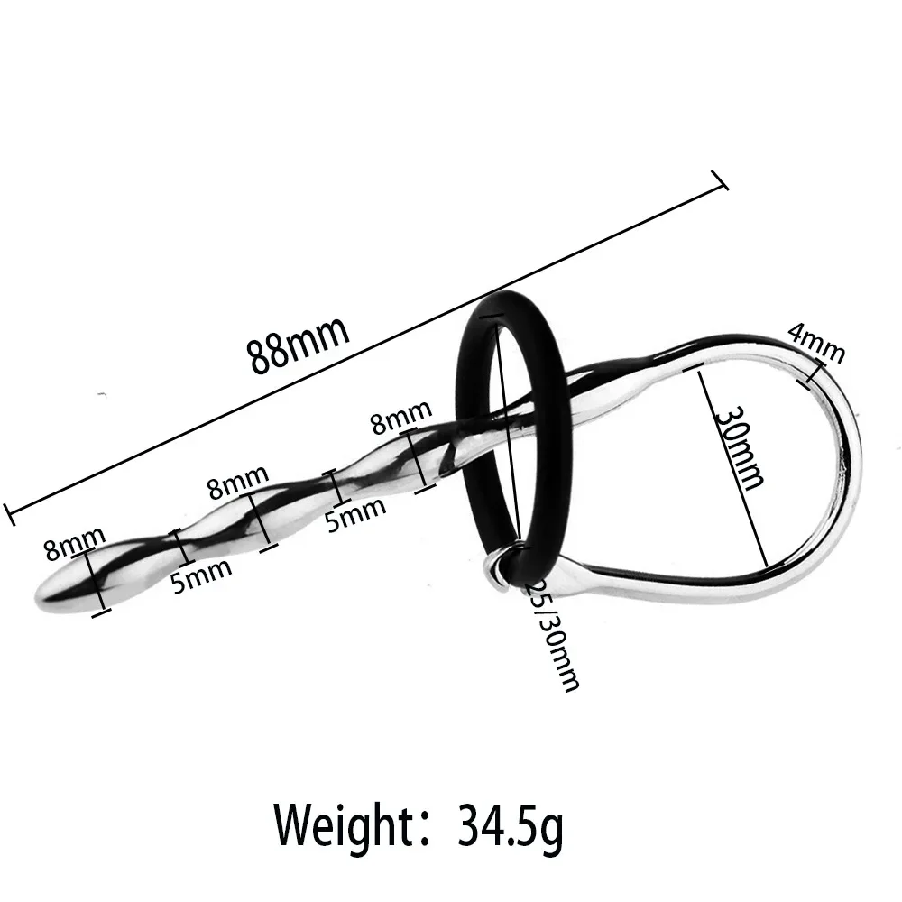 ذكر Masterbator الشرج الأصوات مجرى البول موسعات القسطرة الفولاذ المقاوم للصدأ لعبة استثارة القضيب الذكور العفة الجنس لعب للرجال الجنس المثيرة