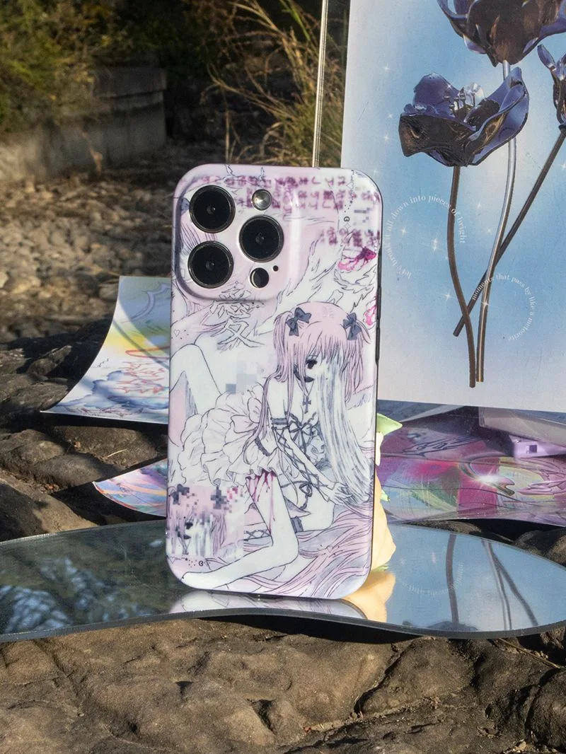 Gothic Pink Hair Anime Girl  Phone Case For iPhone 17e 17 16e 16 15 14 13 12 11 Mini Air Pro Max X XR XSMax Plus Soft Back Cover