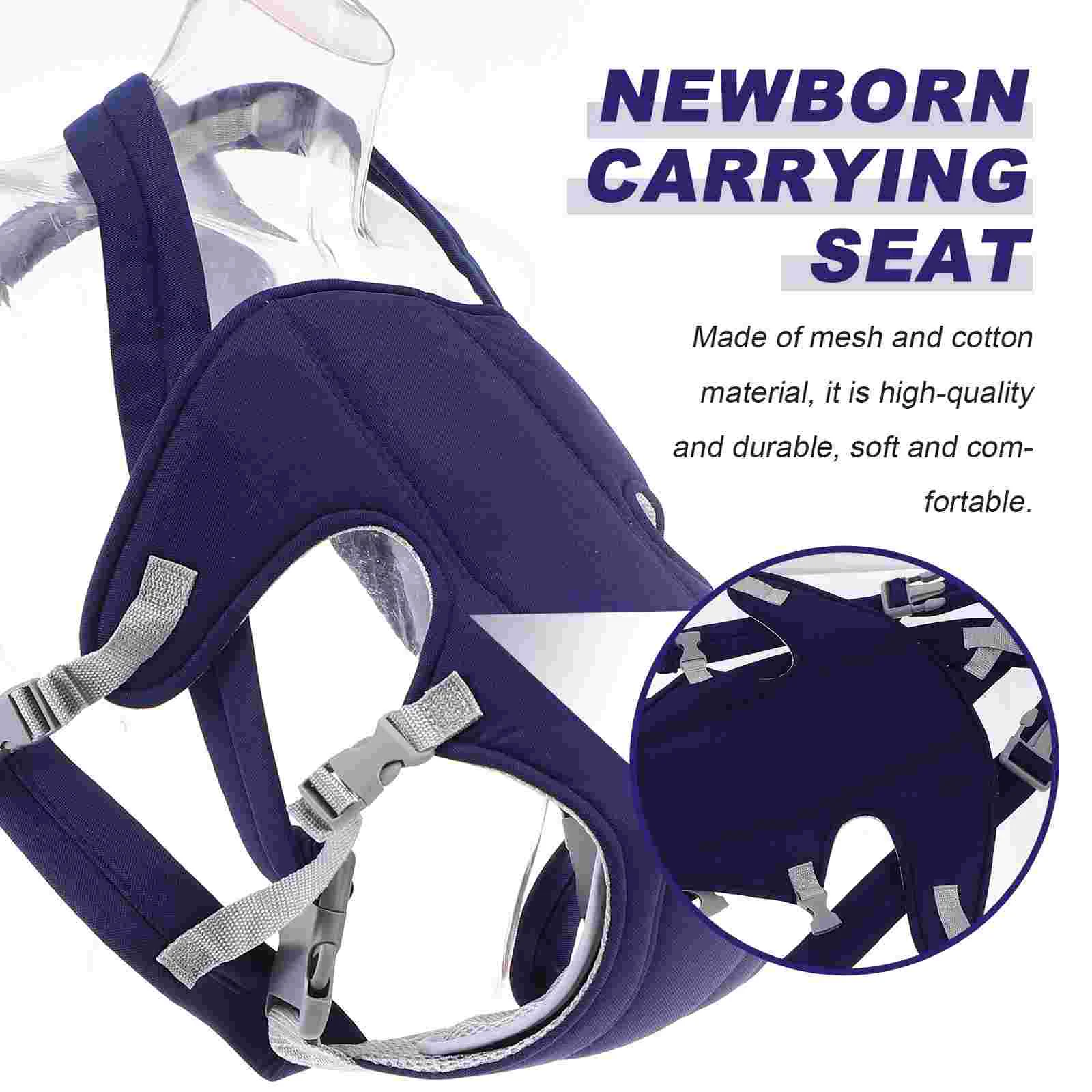Breathable Mesh Baby Carrier Adjustable Strap Infant Front Back Carrier Lightweight Portable Anti Strangulation Pad Triangular