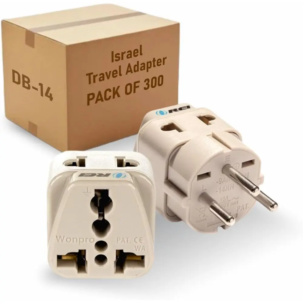 

Universal 2-in-1 Travel Plug Adapter Set for Israel, Gaza, and Palestine - Pack of 300