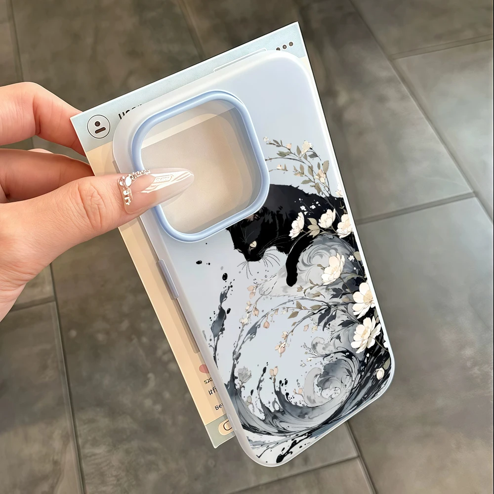 Für Samsung Galaxy S21 S26 S25 S24 S23 S22 Ultra Plus FE Hülle Künstlerische Wellen-Katzen-Abdeckung Für A37 A36 A54 A55 A56 Staubdichte Hülle – Detail 6