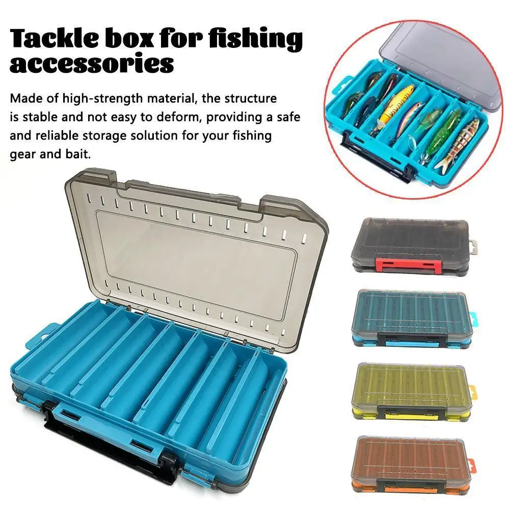 Double Sided Fishing Tackle Box With For Hooks Lures And Baits Portable Fishing Organizer Compartments Fishing Tackle Box