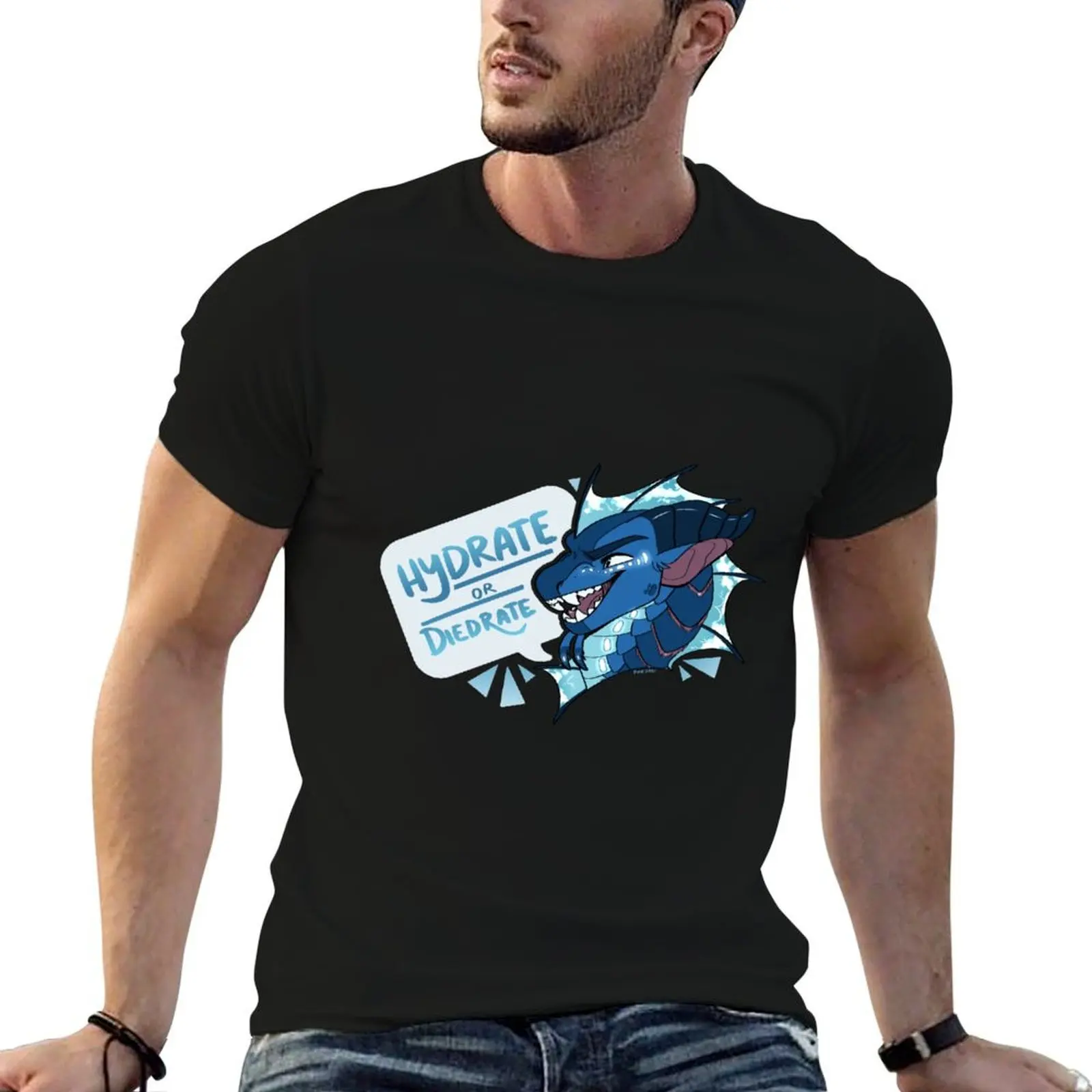 Hydrate or Diedrate! Tsunami WOF Wings of Fire T-Shirt Street Style Casual Tee Shirt
