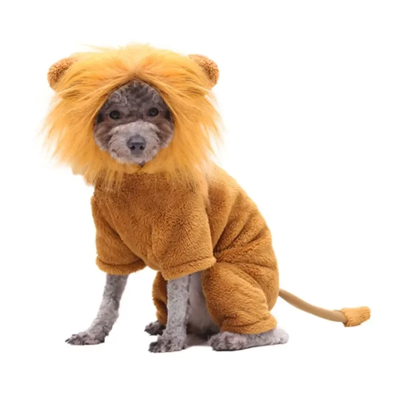 

Pet Dog Clothes Cat Cartoon Lion Tiger Zebra Leopard Outfit Halloween Cosplay Hoodie Costume Autumn Winter Dog Party Clothing