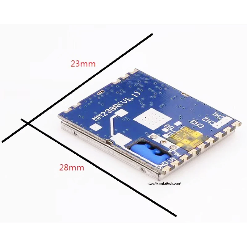 Modulo di ricezione doppia antenna 4.9G 5.8G 6G VRX con indicazione della forza del segnale adatto per drone quadricottero multiasse FPV