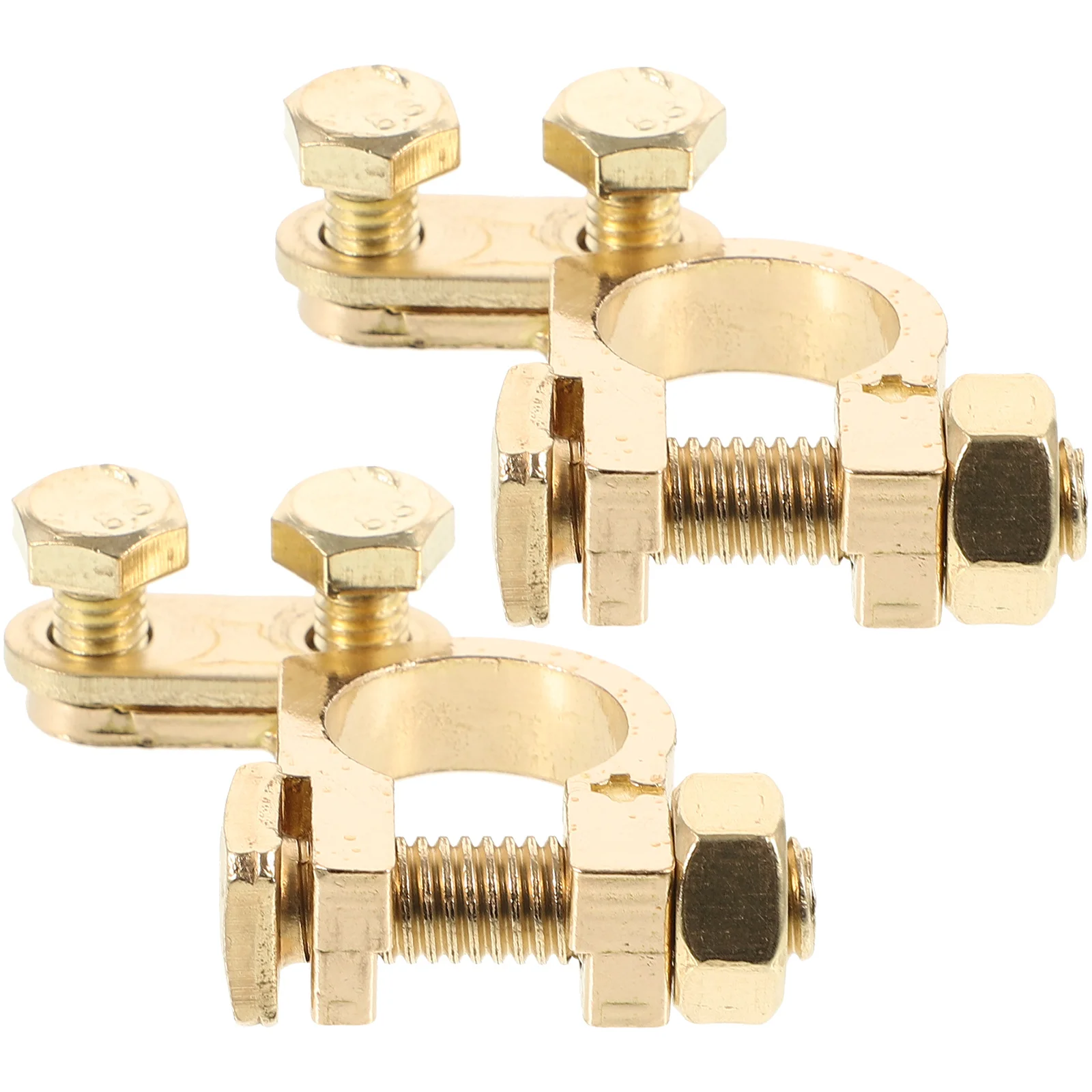 

1 Pair Car Terminal Connector Clips For Truck Brass Iron Material Universal Fit Positive Negative Identification