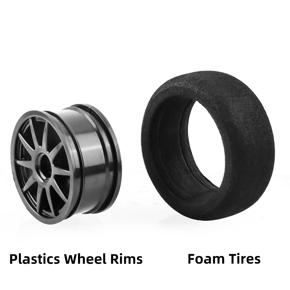 Opony piankowe GLOBACT 1/10 do jazdy po asfalcie, plastikowe z felgami, mocowanie 12mm Hex, do tuningu i wymiany w samochodach RC HSP HPI