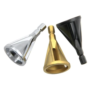 Externer Chamner HSS Debring, drei dreieckige Griffe, goldene schwarze Elektrobohrwerkzeugzubehör, neu 10 Hauptverkaufstübungen HSS für Metall - №9