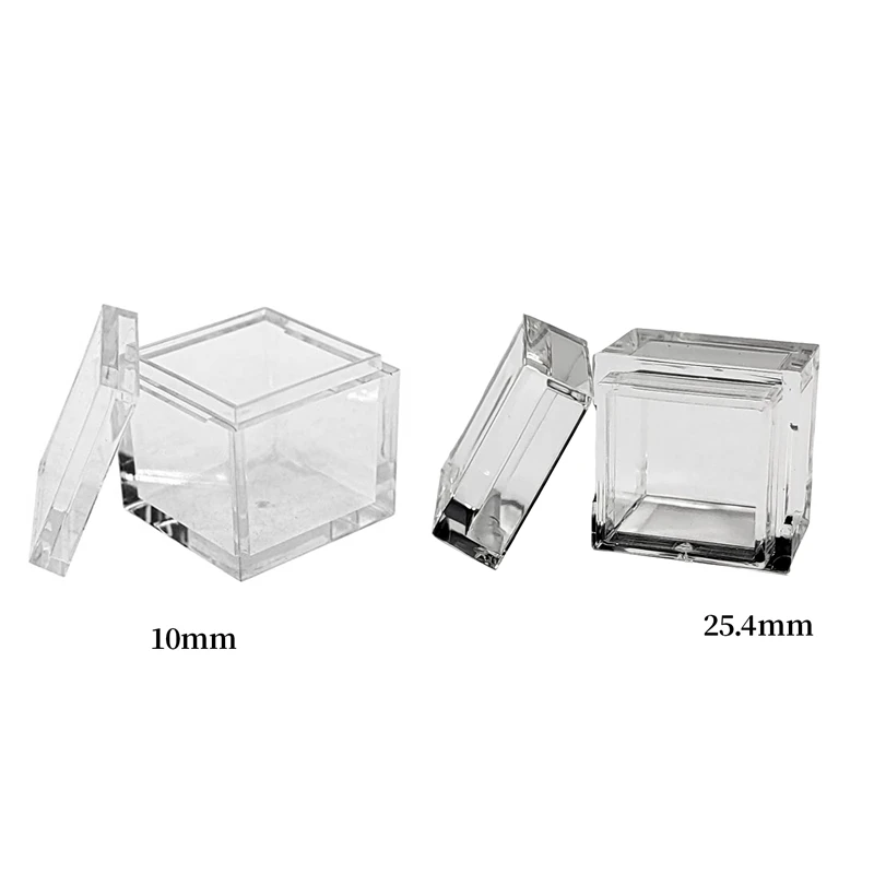 10Pcs Acrylic Box Trays For Elements Cubes Clear Case Periodic Table Bracket For Elements Collections Durable Easy Install