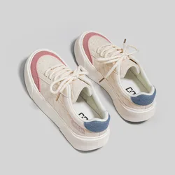 New Sneakers Women Casual Ladies Flats Cute Pink High Quality Brand Platform Woman Sports Canvas Female Vulcanized Shoes Girls