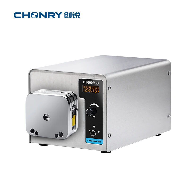 BT600M-S مضخة تمعجية ذكية من الفولاذ المقاوم للصدأ نبض منخفض 110 فولت/220 فولت لتلميع السوائل