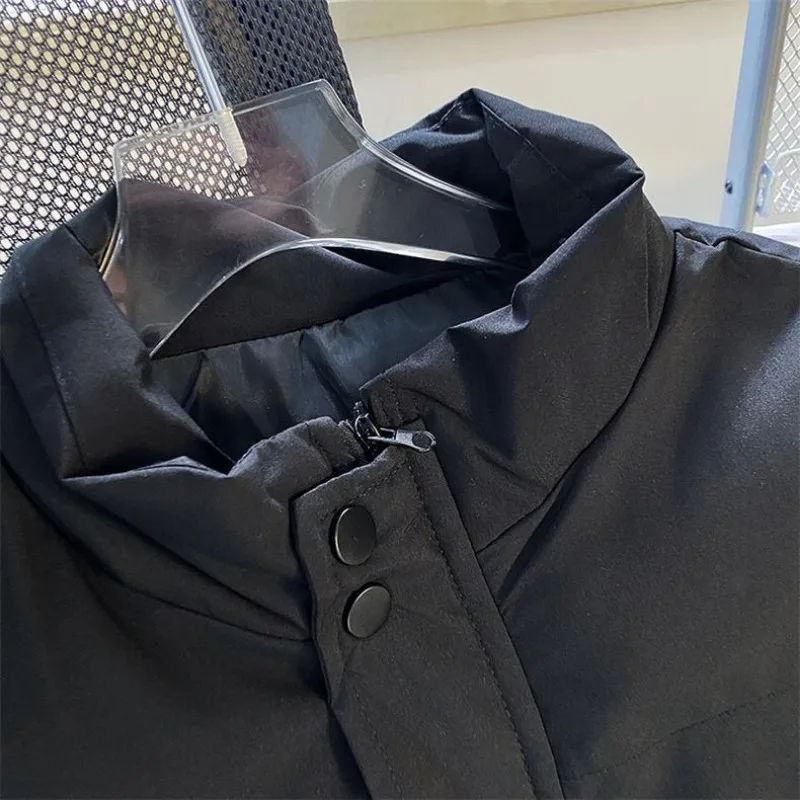 Luxury Autumn Winter Vest Men Sleeveless Waistcoat Cardigan Warm Thick Cotton-padded Jacket Loose Casual Tops Zipper Solid New