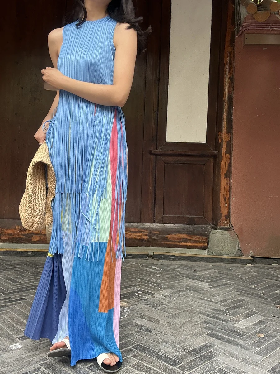 

Женский топ Bluey Summer Vacation Style с рюшами и открытой спиной, в стиле сказочного сна, с эффектом пэчворк, без рукавов, эластичный, прямого кроя