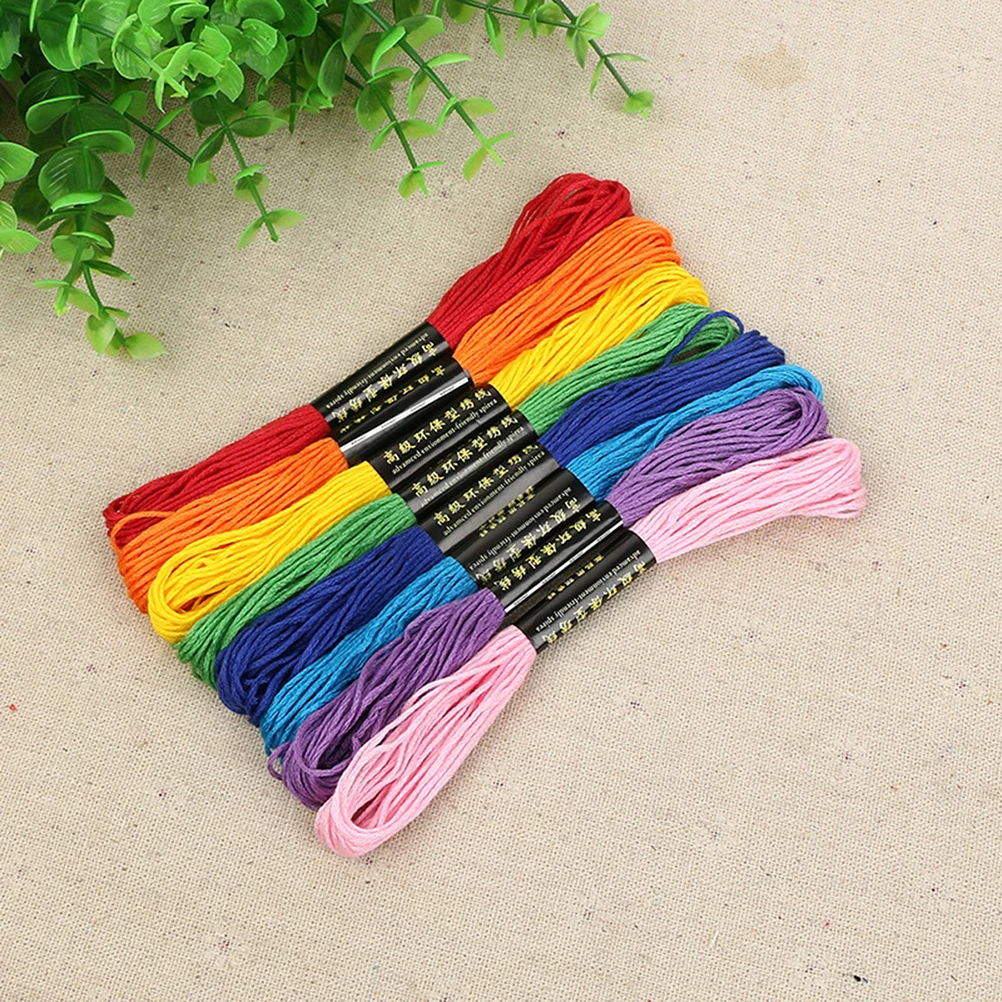 

Assorted Colors Embroidery Thread Floss 100 Colors Premium Material Cross Stitch Kits Sewing Skeins Craft Projects H