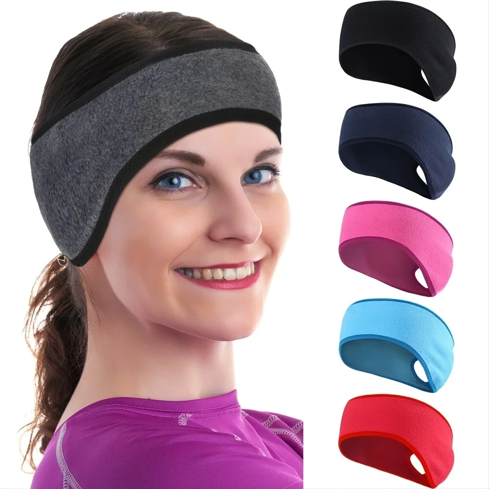 

1pc Ponytail Headbands Winter Windproof Ear Warmer Running Headbands Warm Head Wraps Sport Earmuff for Women Outdoor Sports