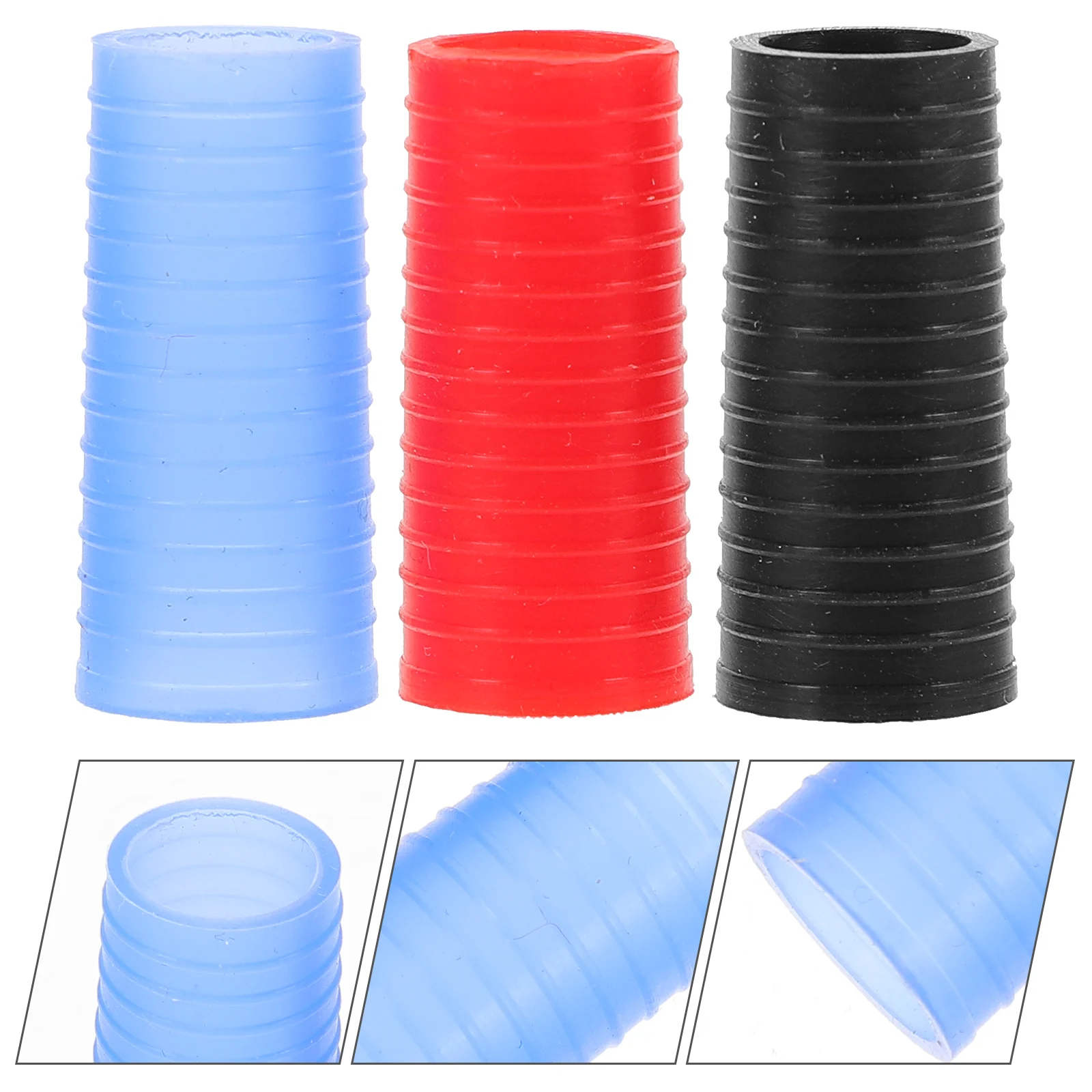 

3 Pcs Saxophone Cork Chips Alto Neck Accessories Silicone Rings Component Sleeve Silica Gel Covers