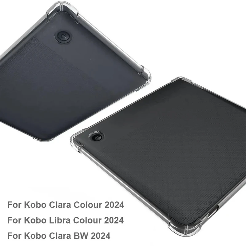 กรณีTPUนุ่มสําหรับRakuten Kobo Libra/ClaraสีBW 2024 7 "eReader Slimน้ําหนักเบาโปร่งใสซิลิโคนยืดหยุ่นปกหลัง