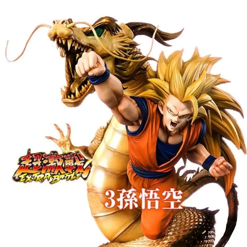 New 20cm Dragon Ball Anime Figure Super 3 Dragon Fist Explosion Dragon Fist Goku Model Dolls Super Saiyan Ornament Model Toy Gif