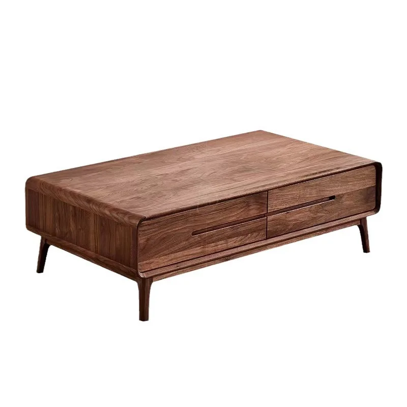

Black walnut all solid wood furniture coffee table rectangle, coffee table coffee table