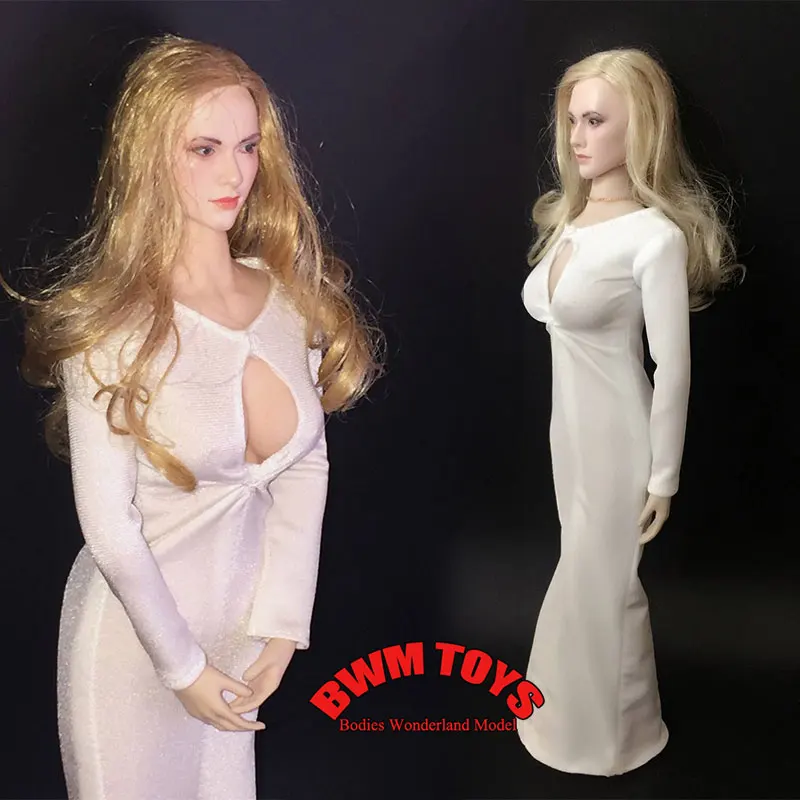 

In Stock 1/6 Scale Female Soldier Long Sleeved Open Chest Slim Dress Model Clothes For 12inch LD UD Action Figure Doll