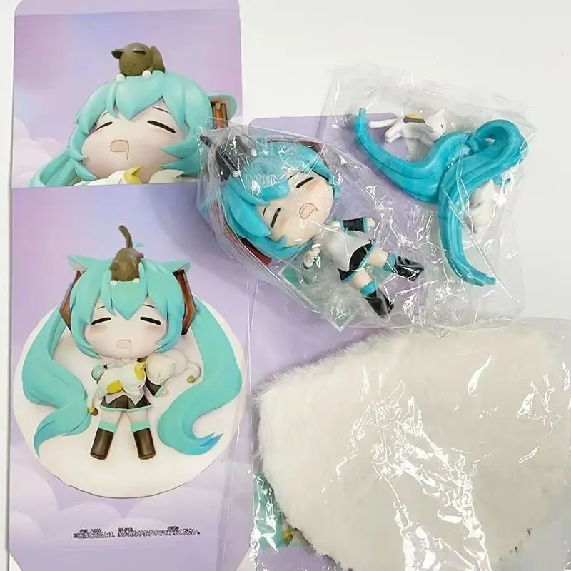 Figurine d'action de dessin animé Hatsune Miku, ornement de bureau Kawaii, Collection de décoration de châssis, modèle de Statue, jouets, cadeaux Surprise