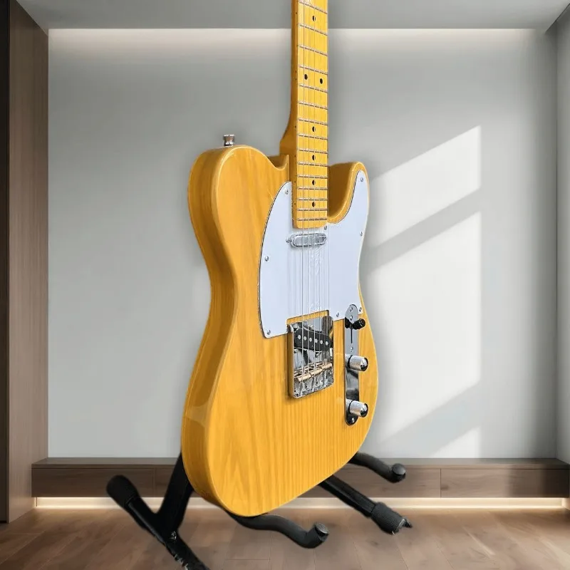 Hot Sales TLQ Style Butterscotch Blonde Solid Electric Guitar SS Single Coil Pickups Maple Neck Professional Performance Unisex