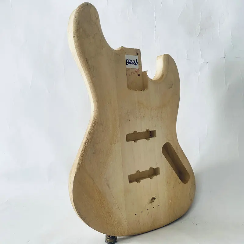 EB436  Solid Basswood Jazz Bass Body No Paints Unfinished Version for Electric Bass DIY Standard JB Pickups DIY Parts