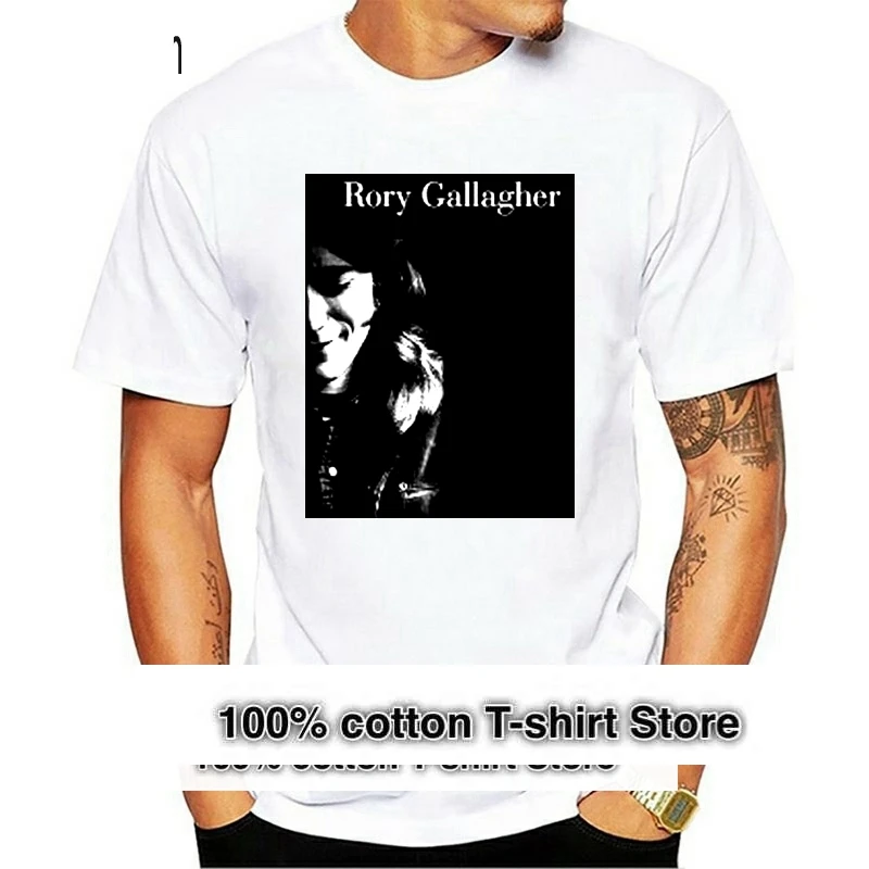 New Rory Gallagher Blues Rock Musician Men's Black T-Shirt Size S To 3XL TEE Shirt Style Round