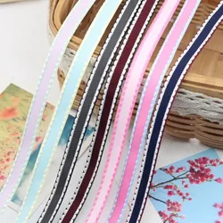 9mm Bilateral Jump Line Grosgrain Satin Ribbon DIY Handmade Arts Decorative Crafts Hair Bow Sewing Accessories (5Meters/lot)