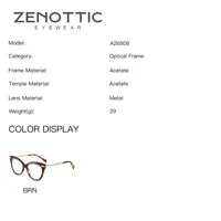 Lunettes de vue multifocales photochromiques anti-lumière bleue pour femmes, monture en acétate œil de chat, taille XL, ZENOTTIC 2