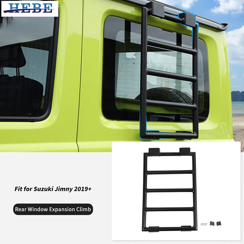 HEBE Rear Window Expansion Climbing Ladder For Suzuki Jimny 2door 2019 2020 2021 2022 2023 2024 Accessories