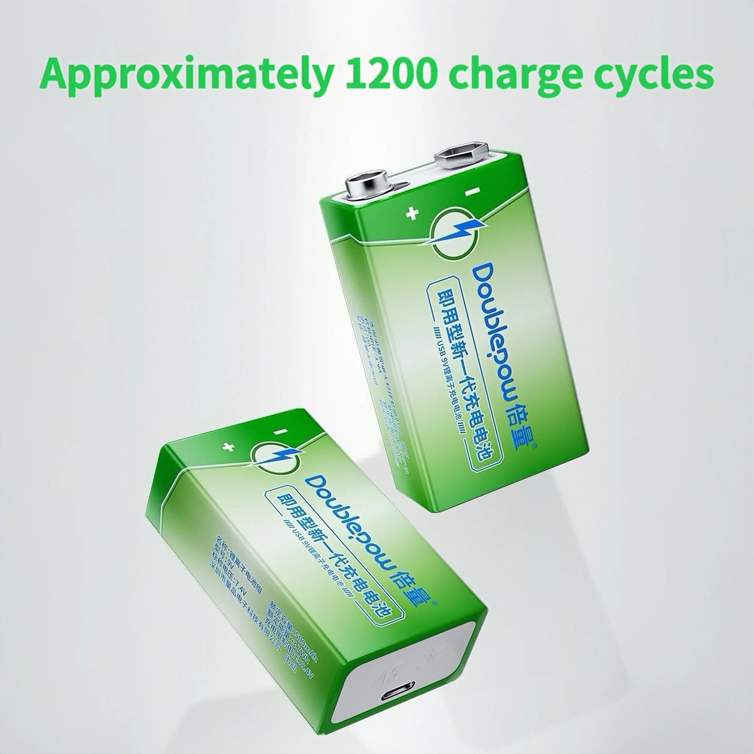 8 SZTUK Akumulatorów 9V 3700mWh 6LR61 USB Litowo-jonowych do Multimetru, Czujnika Dymu, Kuchenki Gazowej, Instrumentacji Przemysłowej