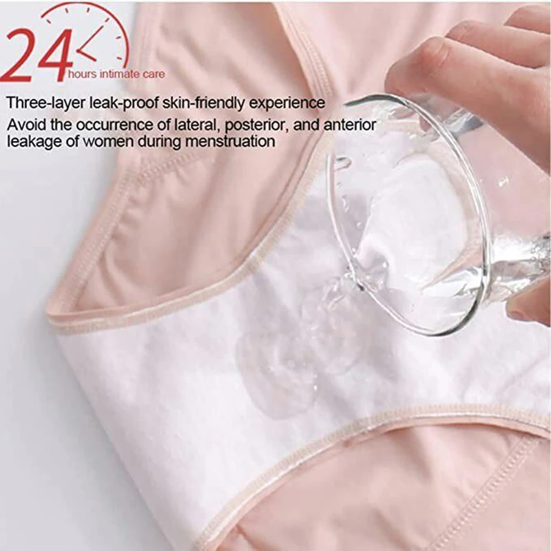 Leakproof Underwear for Women Incontinence High Waist Leak Proof Menstrual Cycle Absorbent Underwear Sexy Pants Plus Size