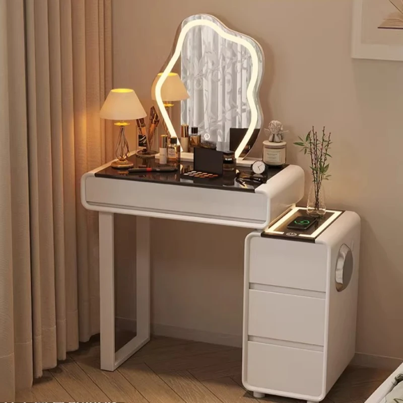 طاولات مكياج كبيرة بجانب السرير منضدة الزينة مرآة عتيقة منضدة الزينة ركن الخشب Tocadores De Maquillaje أثاث معكوسة