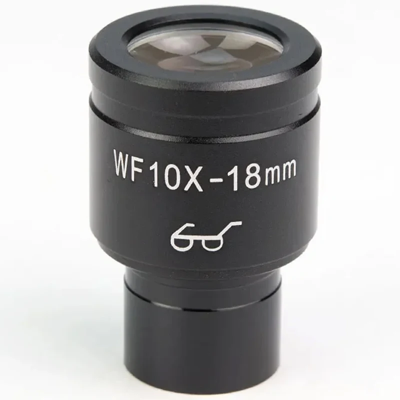 WF10X High Eye Point Wide-angle Eyepiece Field of View 18mm Interface 23.2mm Metal Coating For Biological Microscope Accessories