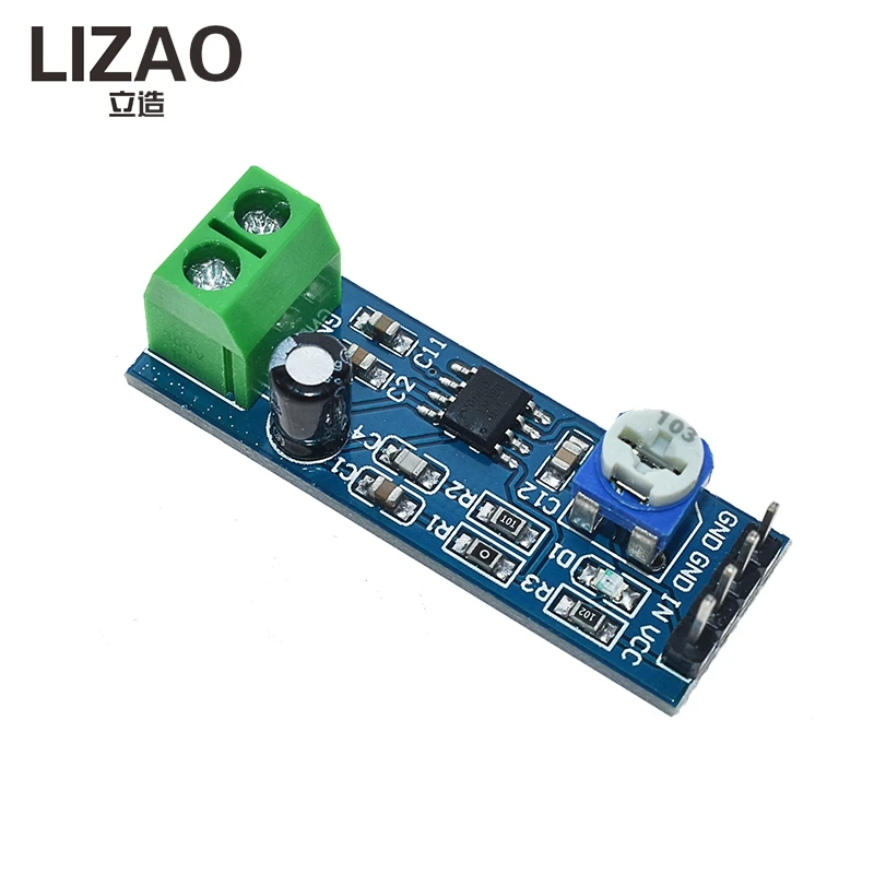 LIZAO LM386 Audio Power Amplifier Module 200 Times Gain 5V-12V Wide Voltage Input with 10K Resistor for Arduino DIY