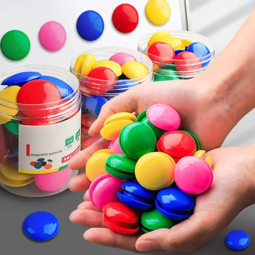 New 20/30/40mm Magnetic Beads Round Colorful Chalkboard Stickers DIY Fridge Magnet Stickers