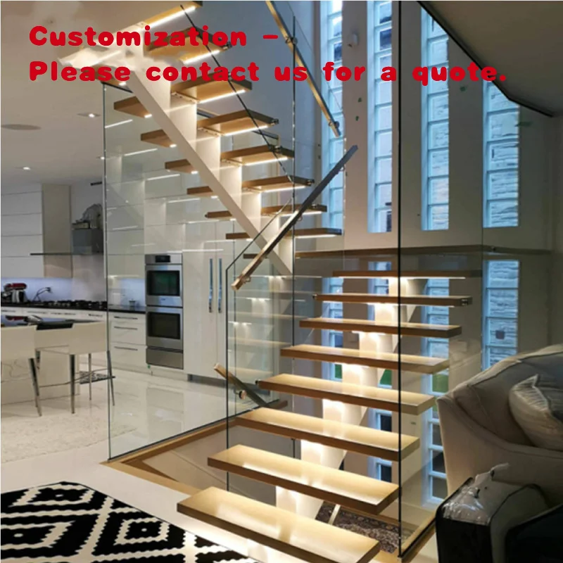 

Custom.Alucasa Сборные современные роскошные домашние металлические лестницы Индивидуальные моно-стрингерные прямые лестницы