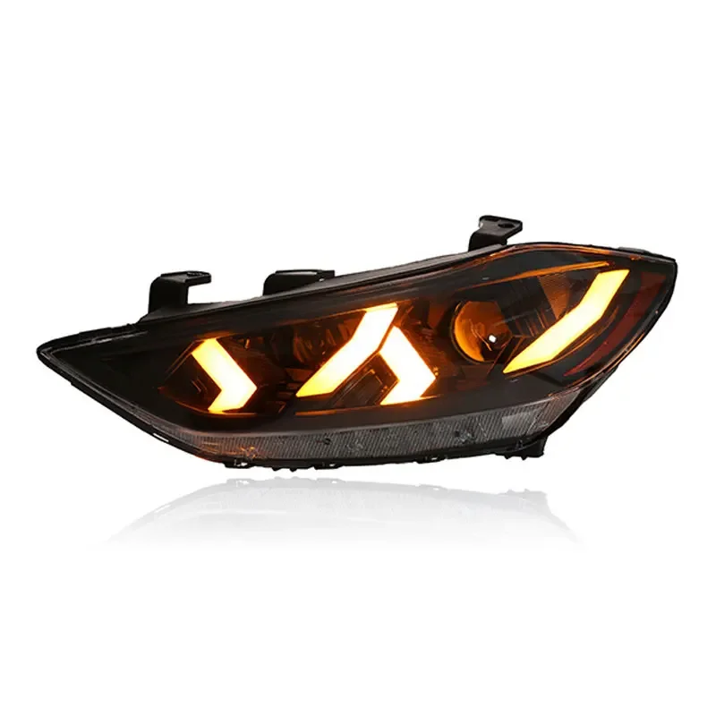 Lâmpada de cabeça para hyundai elantra led farol 2016-2021 faróis elantra drl sinal de volta feixe alto anjo olho lente do projetor