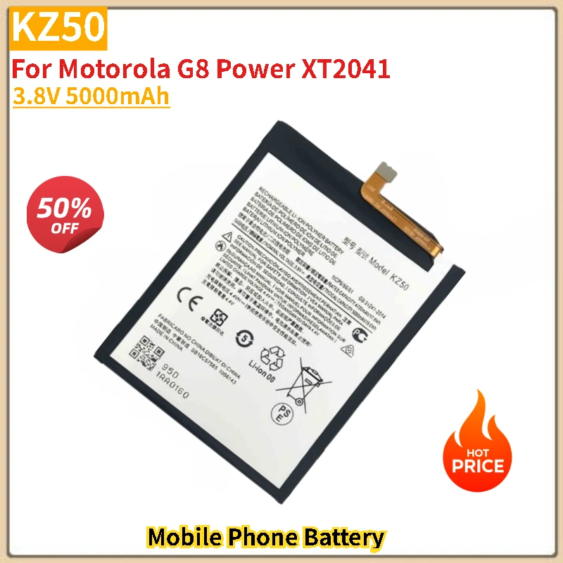 

KZ50 battery 3.8V 5000mAh For Motorola G8 Power XT2041 Mobile Phone Replacement Battery Brand-New High Quality