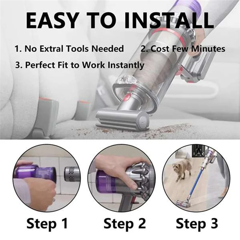 ABVI-Cabezal de cepillo de suelo eléctrico de repuesto, filtro Hepa para Dyson SV21, accesorio para Micro aspirador, cabezal limpiador de rodillo suave