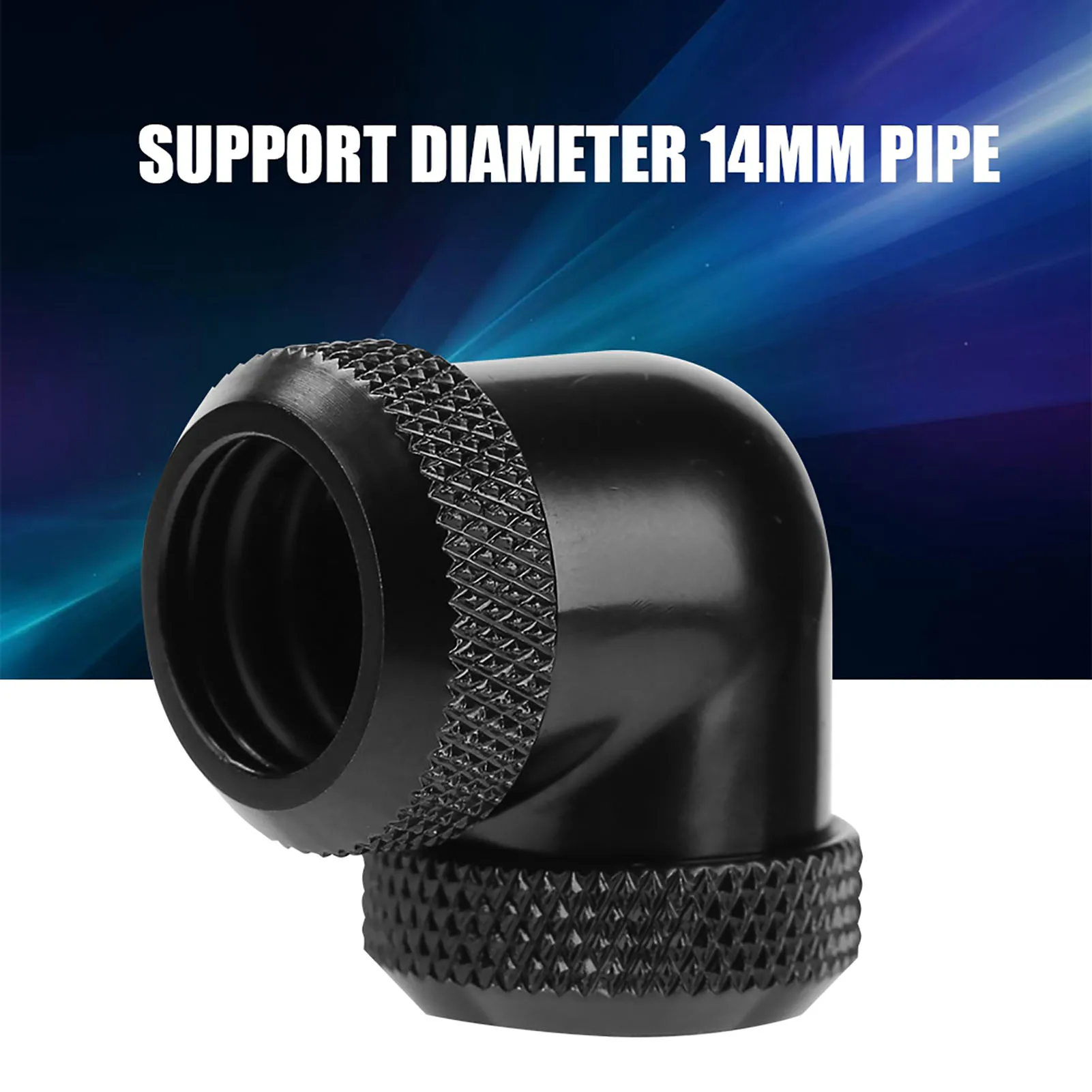 90 Degree Elbow Tube 14mm OD DIY Twist 90 Degree Elbow Dual Hard Pipe Tube Connector Water Liquid Cooling 90 Degree Water Elbow