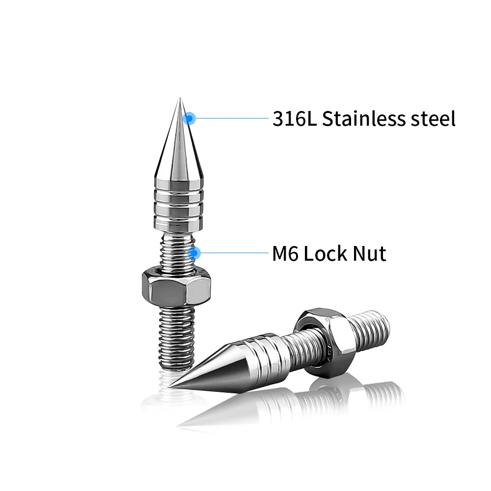 4 Chất Lượng Cao 316LSS Thép Không Gỉ Âm Thanh Chân Mũi Nhọn Đứng Cô Lập Chân CD Bộ Khuếch Đại Loa Máy Chân Đứng Miếng Lót sơn Móng Tay