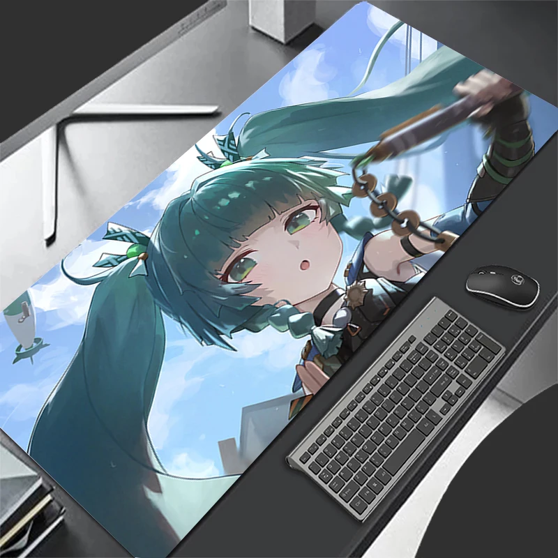 Mousepad Computer Gaming Accessories Keyboard Pad Office Rubber Mouse Pad Decoracion Desk Z-zenless Zone Zero Qingyi Mouse Mat