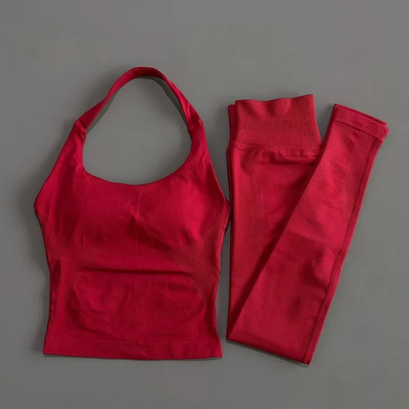 2-delige sportkleding dames yogaset gymkleding sportkleding yogapakken fitnessset trainingspakken sporttop gymleggingset