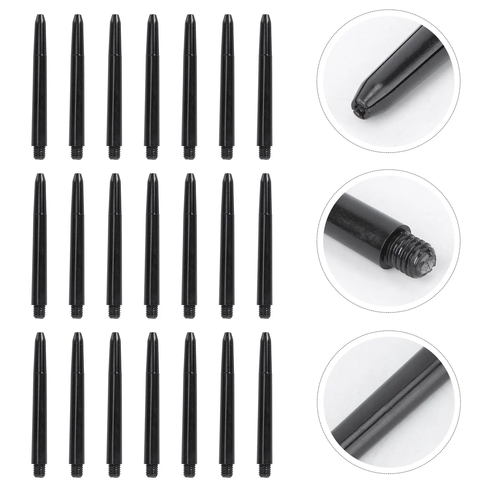 100Pcs Threaded Dart Shafts Plastic 2Ba Standard Screw Medium Length 48Mm Replacement Parts Color Assorted Accessories